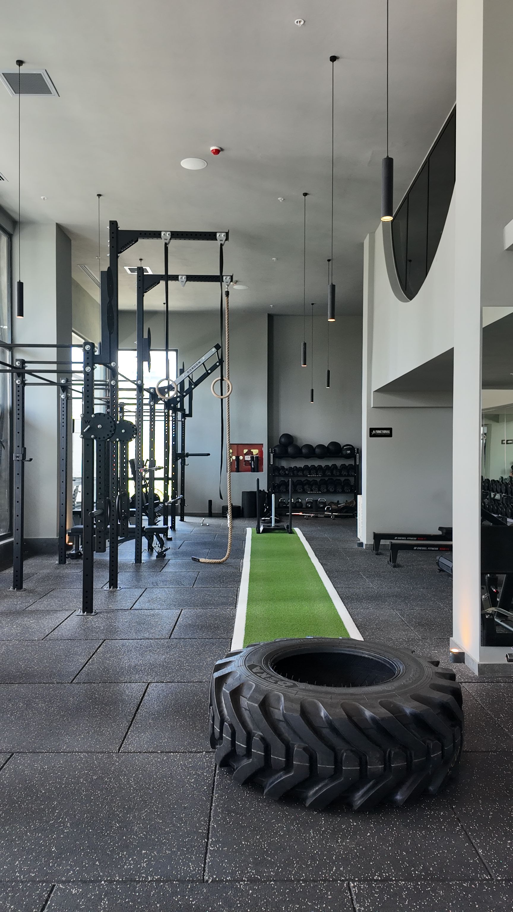 Vista geral da academia